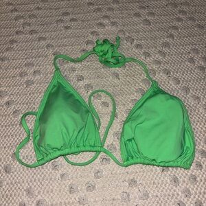 Vibrant Green Triangle Bikini Top